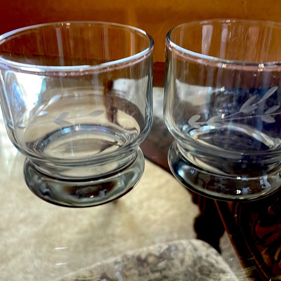 Set Of  Vintage Princess House Etched Punch Cups Glasses 2.75" high. - Picture 1 of 1